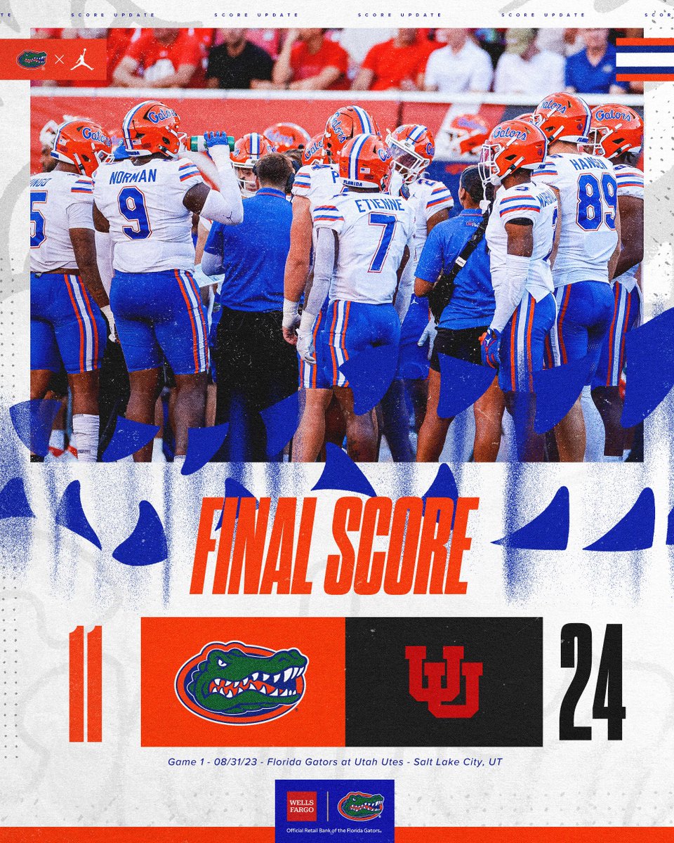 GatorsFB's tweet photo. Final. 

Presented by @WellsFargo https://t.co/e5YDKGUpG5