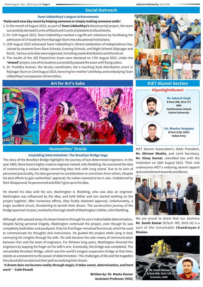 Kiet_edu's tweet photo. Unveiling the August 2023 edition of KIET Chronicle - The College Newsletter: A canvas of triumphs, innovations, and remarkable strives.
#kiet #kiet_group_of_institutions #ghaziabad #aktu #engineering #college #newsletter #chronicle #KIET_Chronicle_August_2023 #KIET_Chronicle https://t.co/lXeVowCO1c