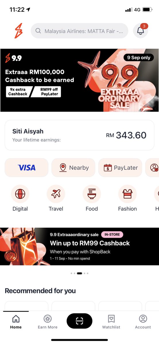 caaacahhh's tweet photo. Jom download shopback korang best tau. Kita shopping dapat cashback.
Cashback tu kita boleh transfer masuk acc bank tau.
Banyak dah store guna shopback ni macam shopee, lazada, food panda, uniqlo. Nanti korang pilih je store mana.
Tengok lah i punya shopback. https://t.co/qMUfuI6Rd6