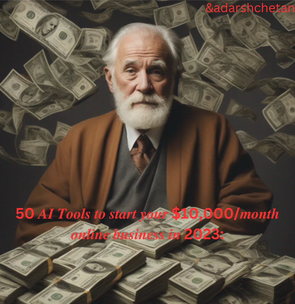 50 𝑨𝑰 𝑻𝒐𝒐𝒍𝒔 𝒕𝒐 𝒔𝒕𝒂𝒓𝒕 𝒚𝒐𝒖𝒓 $10,000/𝒎𝒐𝒏𝒕𝒉 𝒐𝒏𝒍𝒊𝒏𝒆 𝒃𝒖𝒔𝒊𝒏𝒆𝒔𝒔 𝒊𝒏 2023:

1. Website

✅Durable
✅Framer
✅Dora
✅Unicorn Platform

2. Video

✅Flexclip 
✅HeyGen
✅InVideo
✅Synthesia
✅Runway

3. Writing

✅ Anyword
✅Jasper
✅Writesonic
✅
