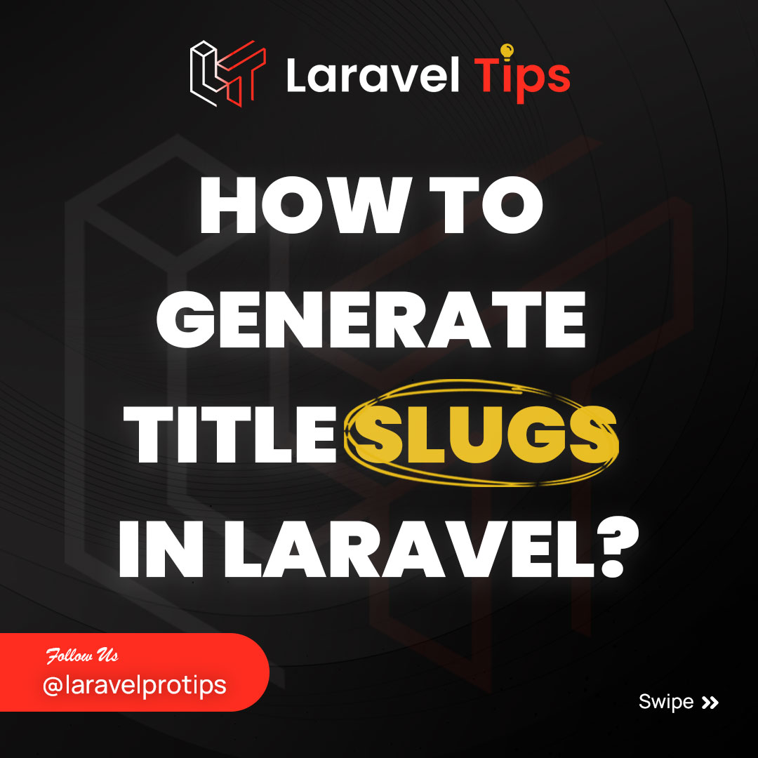 laravel_protips's tweet image. 📚 Discovering the art of generating title slugs in #laravel and revolutionizing how we handle URLs and SEO-friendly routes.
Let&apos;s dive into Laravel development and learn how to effortlessly create clean and user-friendly URLs
#webdeveloper #php #URL #seofriendly #SEO