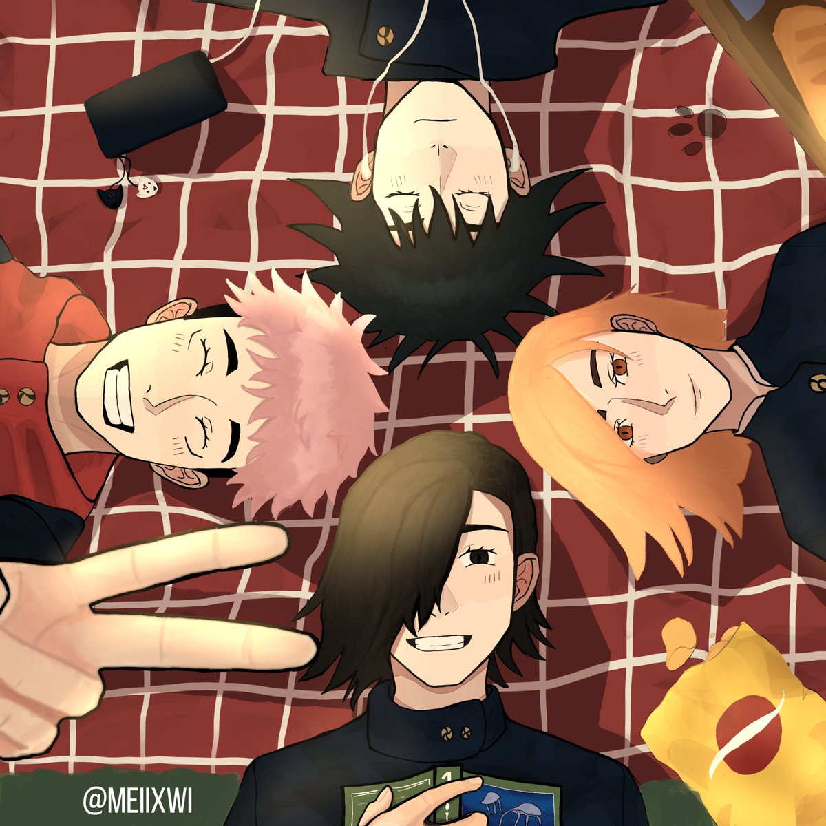 meiixwi's tweet photo. So Shibuya Arc is coming 😭. How are y'all coping?

Here's a throwback of my old art. I still wish Junpei is here 🥺

Artmoots are welcome!

#digitalart #art #artist #ArtistOnTwitter #JujutsuKaisen #jjk #itadoriyuji #Nobara #megumi #junpei #artmoots #illustration #fanart https://t.co/8u9ncnB821