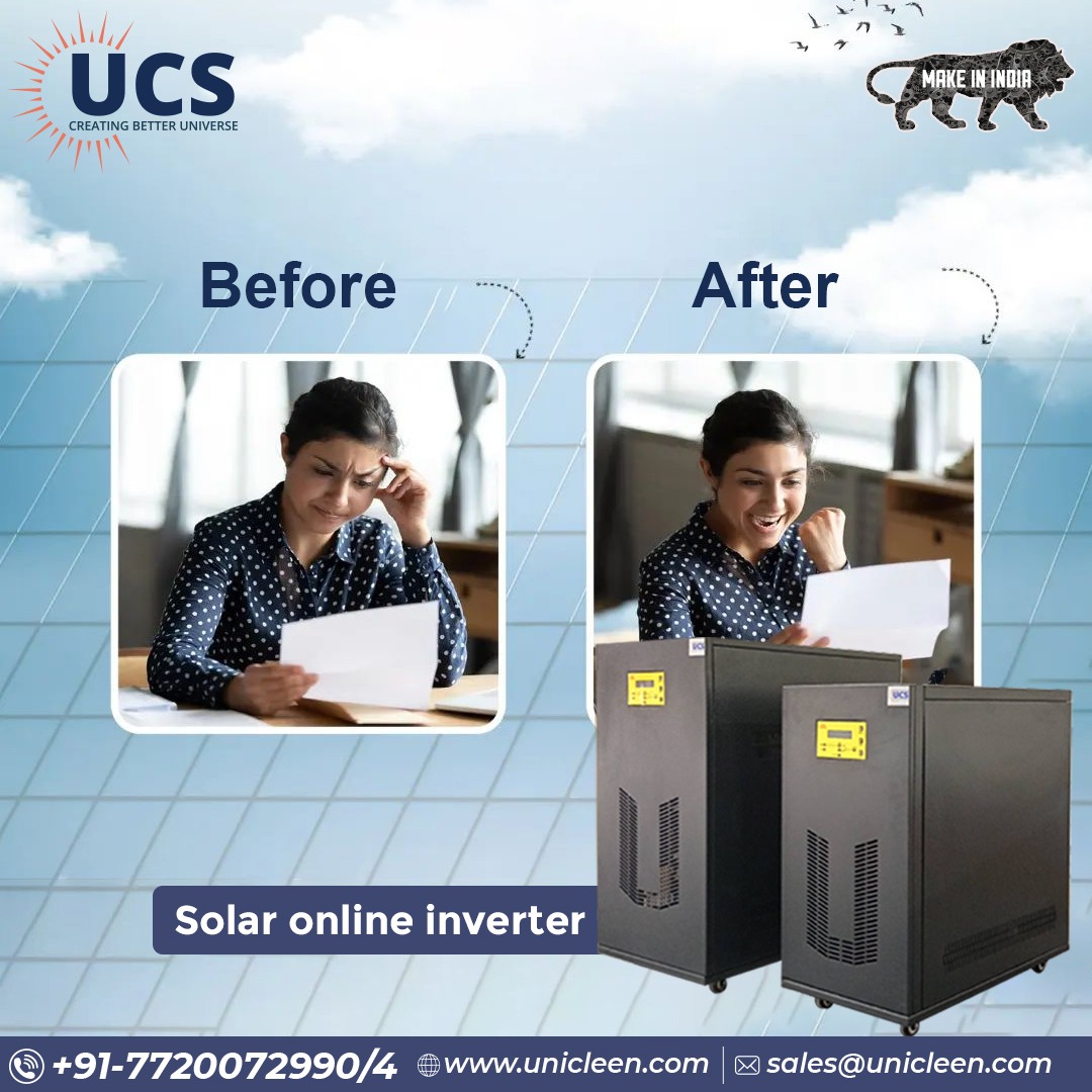 unicleen's tweet image. Say good bye to heavy electricity bills and sudden power outtage.
Bring home 

For queries:
Call us: +91-7720072990/4
Mail Us: sale@unicleen.com
Website: unicleen.com

#solarpower #unicleen #solarenergy #onlineinverter #greenenergy
#unicleensolution #sustainable #ucs
