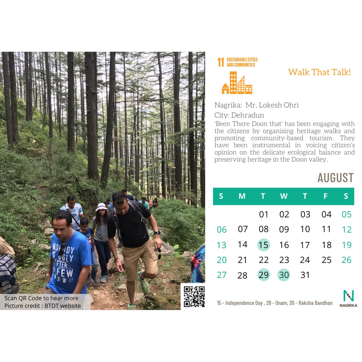 The month of September in Nagrika Calendar 2023 is dedicated to Jheel Sanrakshan Samiti- a non profit working for the wellness and conservation of lakes since last 30 years.

#nagrika#calendar2023#Jheelkinagri#Udaipur#rajasthan#Jheelsanrakshansamiti
