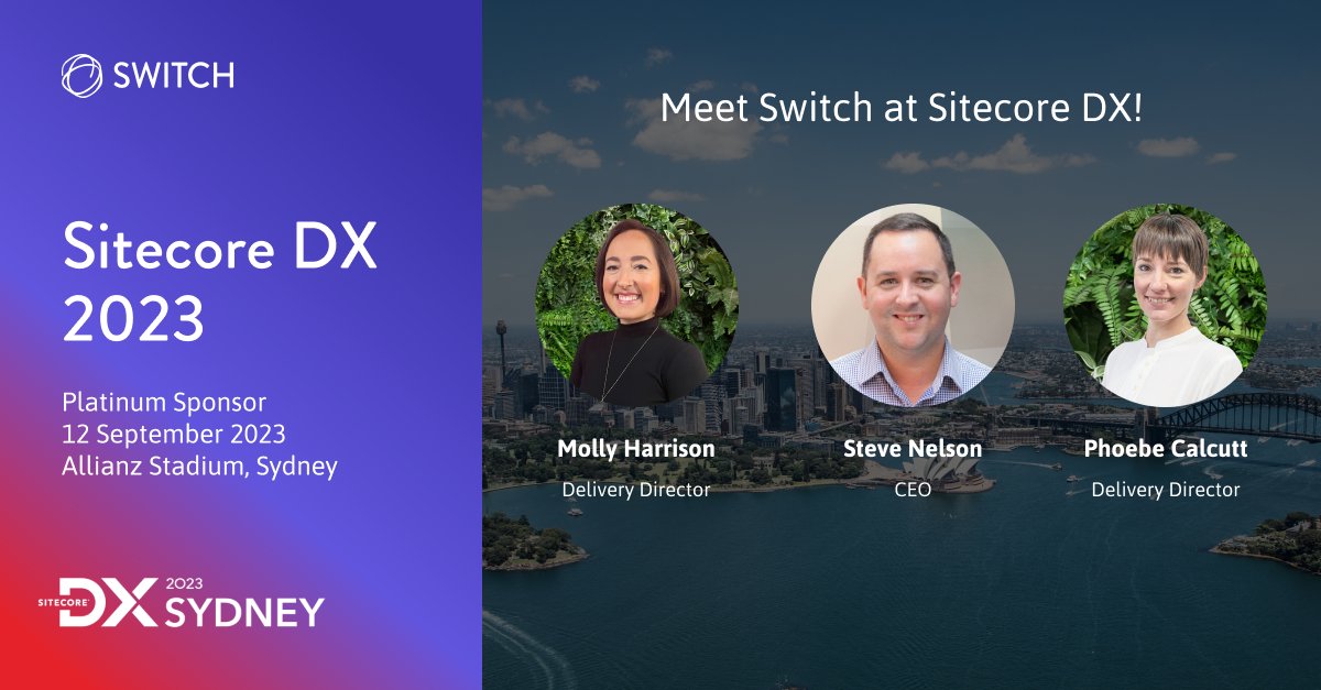 switchit's tweet photo. Did you know the team at Switch will be on-site to answer all your business, delivery &amp; #composable questions? ✨

Come along to #SitecoreDX and chat with Switch’s CEO &amp; our Delivery Directors to see how we can help future-proof your tech stack!

👉 https://t.co/3XtCCH2xvb https://t.co/O3sXpU4kfV