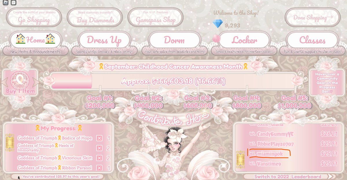 shvrries's tweet photo. May ik is there still 2023 top contributor for the GoT set? I have made it to the leaderboard, yet i still dont get the badge nor sticker achievement, if there is, what should i do to fix it?
@RoyaleHighValks 
#royalehigh #goddessoftriumph #royalehighupdate #roblox #RHTC https://t.co/NMfcymCQSF
