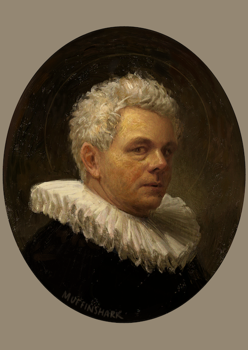 _muffinshark_'s tweet photo. 🪽🐍 lost rembrandt portraits #GoodOmens https://t.co/HRdKZYd5DQ
