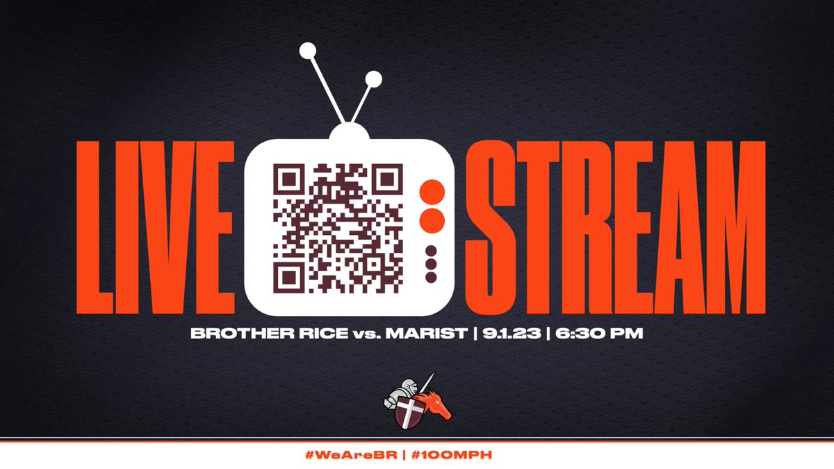 BRice_Athletics's tweet photo. Can't make tonight's @BrotherRiceFB game? Tune into the livestream to cheer on the Crusaders! ⚔️🏈

#WeAreBR | #100MPH | #BattleofPulaski https://t.co/d4WdtTWNKa