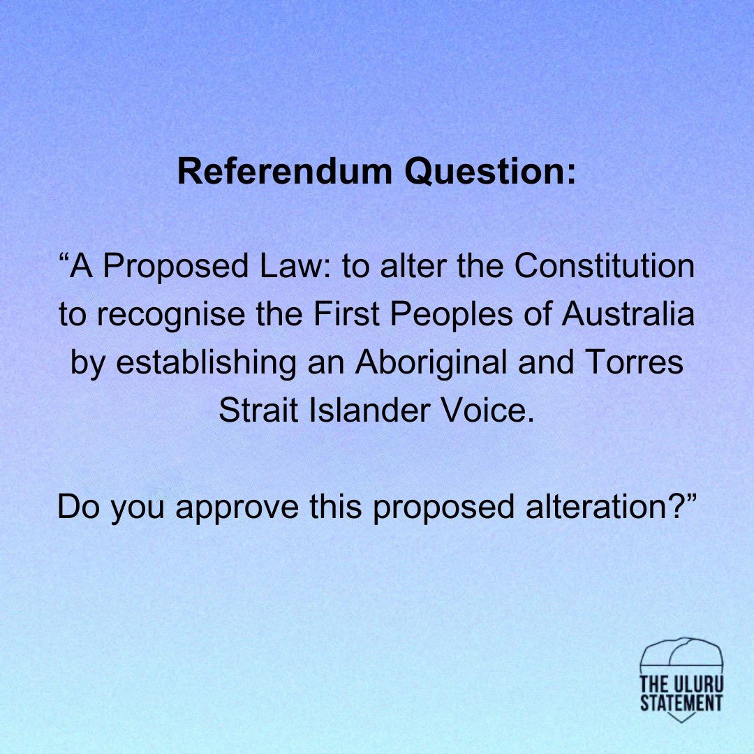 The upcoming referendum seems pretty simple to me. Do we want Indigenous Australians to be recognized in the constitution? And do we want to accept their request to be consulted about things that affect them? I’m voting “Yes”. For more info click here: voice.gov.au/about-voice