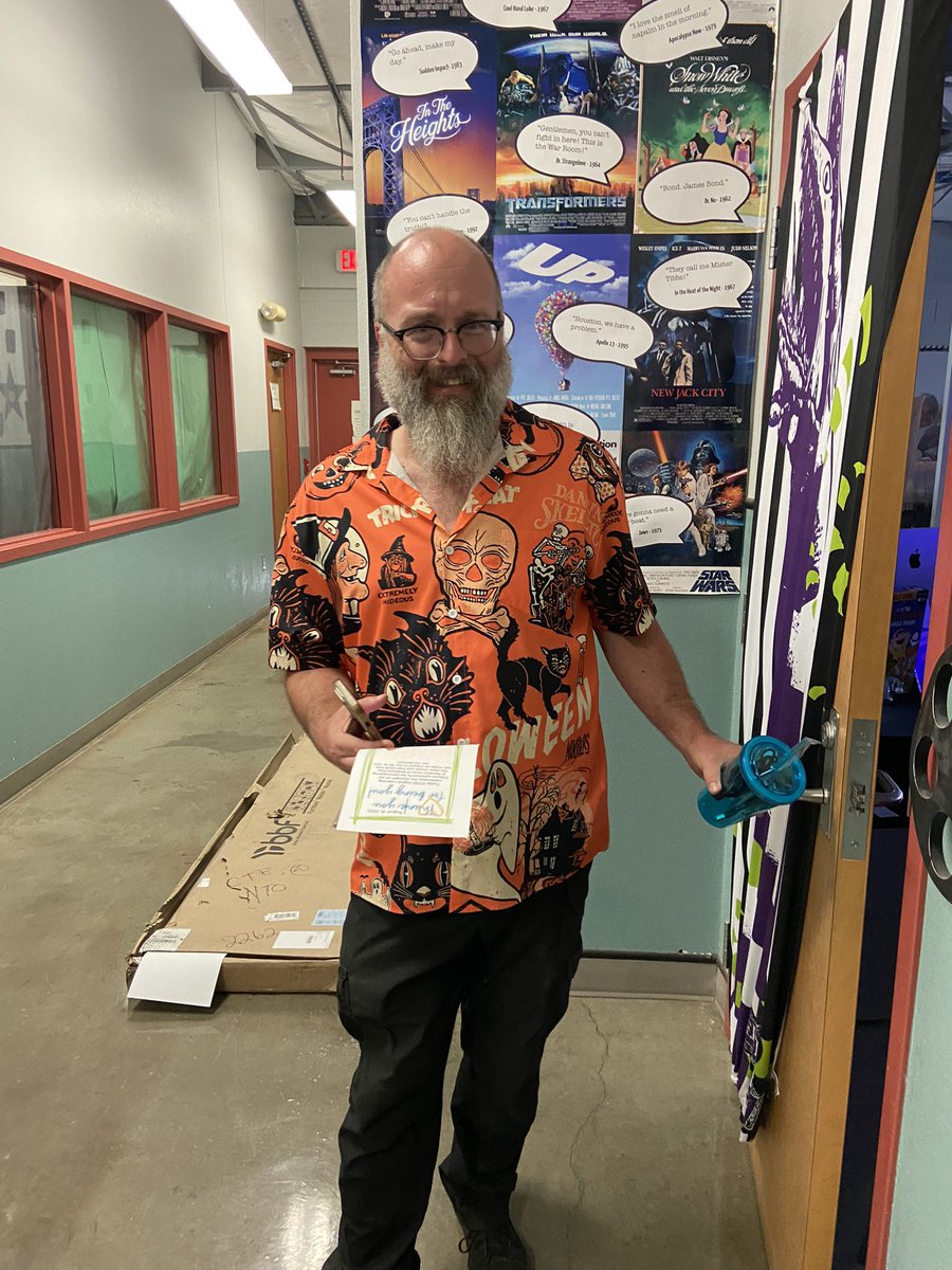 DLS_Galvan's tweet photo. Mr. Cox is a great example of kindness! He’s always friendly 😀and always greets our digital learning team as he unlocks 🔑the door for us @newtechodessa He does ❤️ to scare 👻us on occasion, but all in good fun! #RAK #OdessaStrong #impact @TechECISD https://t.co/xYX1pb9ADh