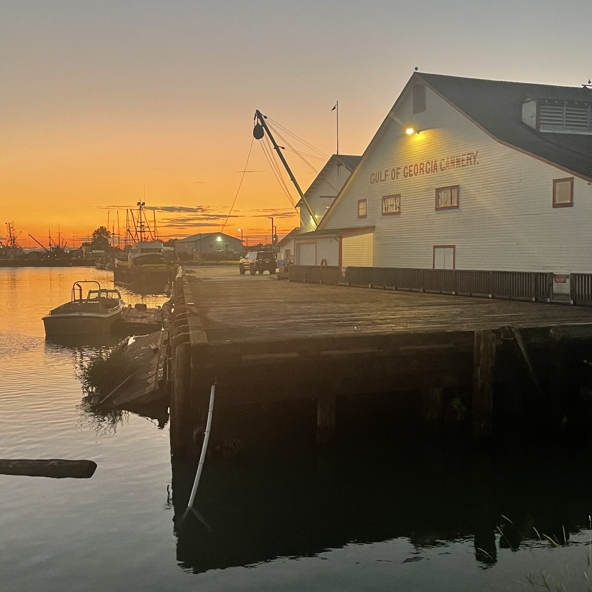 Steveston. Last sunset of August. Gulf of Georgia National Historic Site. #stevestonbc #steveston #fraserriver #nationalhistoricsite #gulfofgeorgia #pacificauthentic #richmondbc #sunset #August_2023 #endofaugust #commercialfishing #coastalcommunities #fishingisourheritage