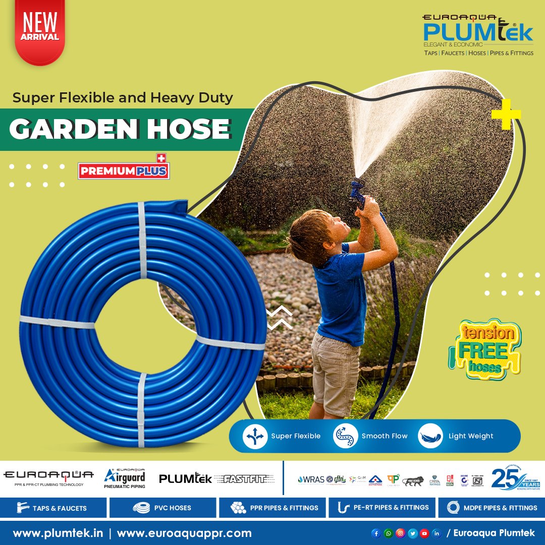 PlumtekMktg's tweet image. Flexible enough to dance through your garden with heavy-duty wonder! 💪🌼💦🌱 

Plumtek Super Flexible and Heavy Duty Garden Hose

#plumtek #gardenhose #flexiblehose #heavydutyhose