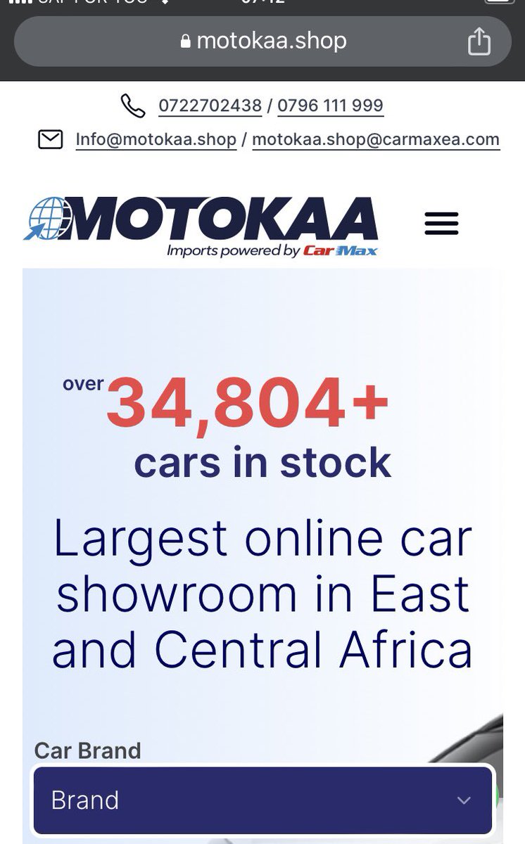 handa_robinson's tweet image. For the last 2 months we have been developing Motokaa website for Carmax East Africa. You can now import vehicles directly from Japan by clicking the link below:

motokaa.shop