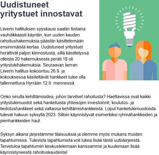 LauraJnis's tweet photo. Leader-ryhmien uutiskirjeistä välittyy vauhdikkaasti käynnistynyt rahoituskausi 2023-2027. Esim. tässä @LeaderLiiveri'n uutisessa #yrittäjyys #maaseutu #maaseutufi #leaderfi
💌 https://t.co/Rmq0mrImPN https://t.co/S04t8o5vcn