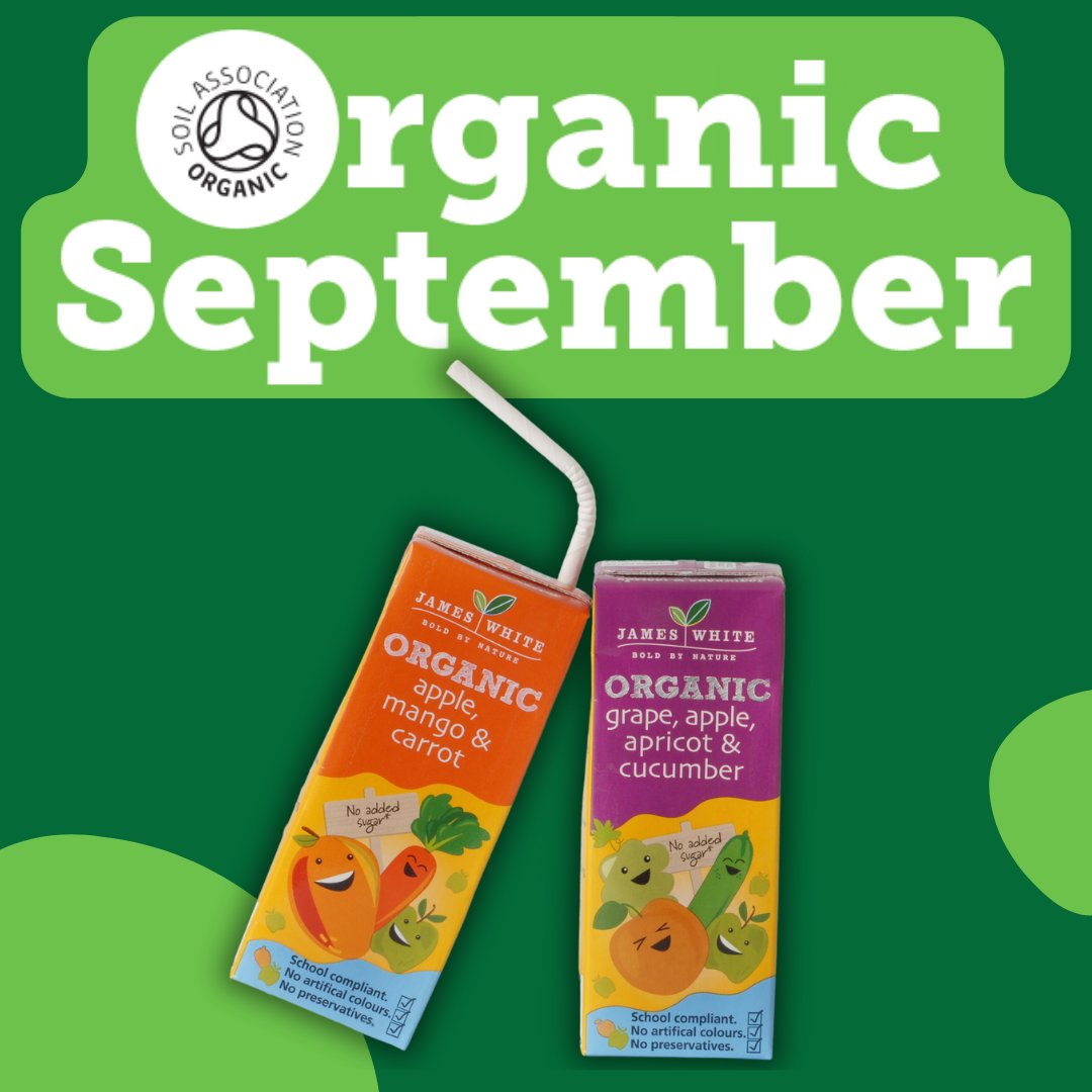 Organic September officially starts today! This month we will be celebrating all things organic on our socials. Follow us to keep up to date with the action.

#organicseptember #soilassociation #organic #organicdrinks #keepitorganic