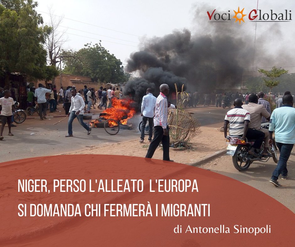 In #Niger, il presidente deposto #MohamedBazoum, garantiva all’#UE il controllo dei flussi migratori. Con chi tratterà ora per l’#esternalizzazione di quella importante #frontiera del #Sahel?

Di <a href="/antosinopoli/">antonella sinopoli</a> 👉tinyurl.com/3bf5f3p3

#fortezzaeuropa #golpe #politichemigratorie