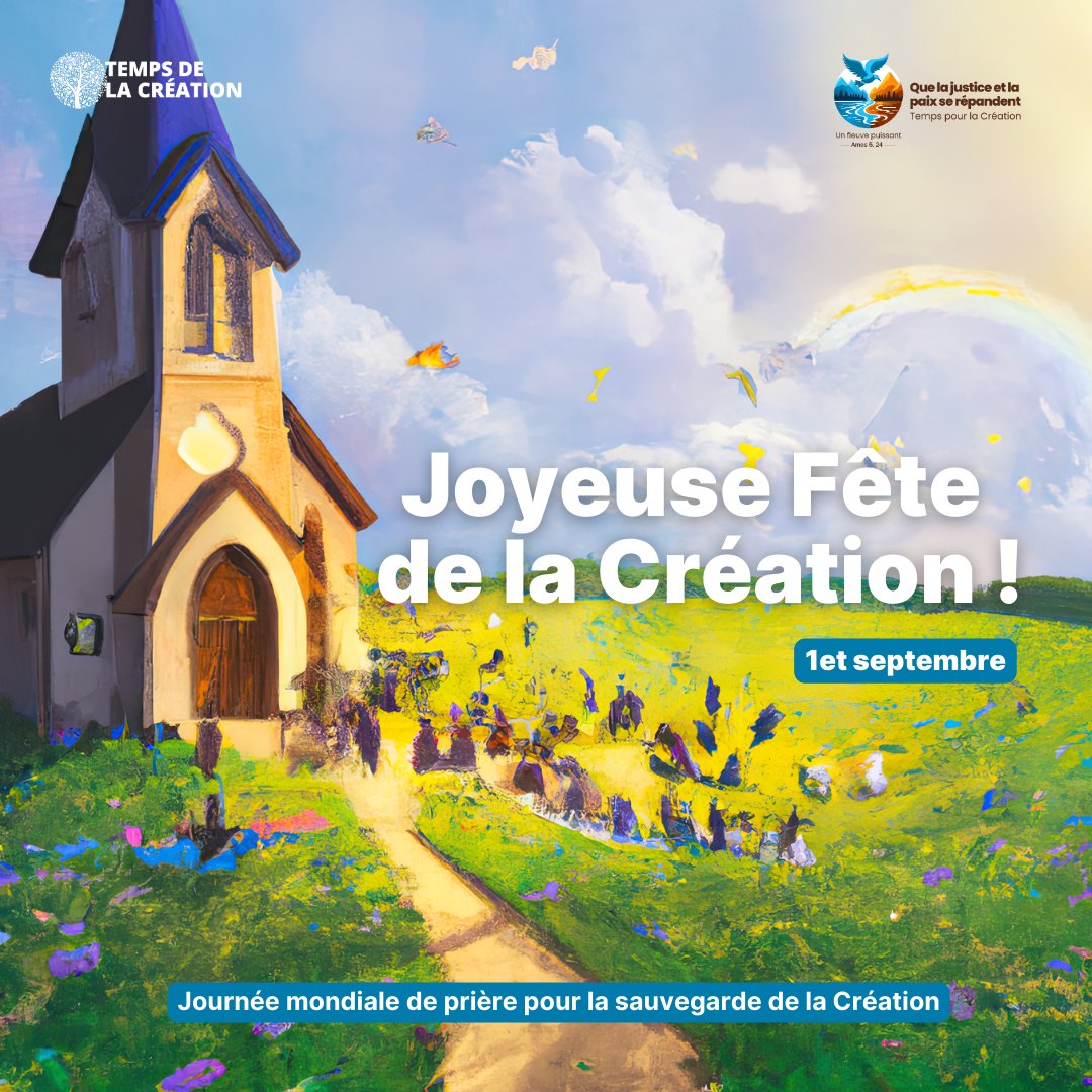 MouvementLS's tweet photo. "Joyeuse Fête de la Création ! 🎉Voulez-vous faire partie de cette grande célébration mondiale ?🌎 🌿 Faites une différence et rejoignez l'appel à agir pour la sauvegarde de notre #maisoncommune #TempsPourLaCréation #Durabilité #Jeunesse #IntendanceEnvironnementale https://t.co/fBpZ3vmeji