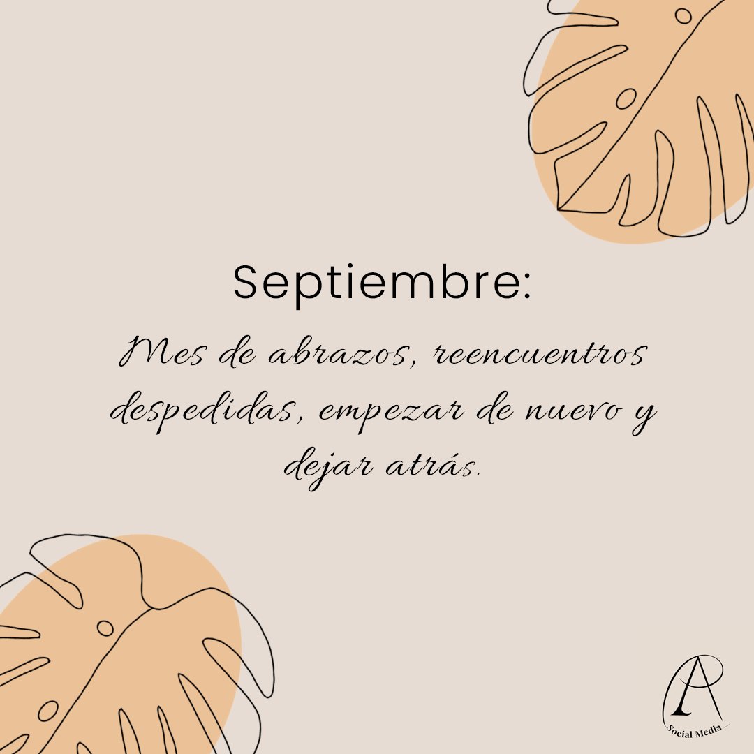 ¡Bienvenido #septiembre 🍁!

El mes que año tras año nos arrebata el verano , y con ello el olor a sal, el calor, y los bailes hasta por la mañana. 
Para compensar esta pérdida, nos trae nuevos comienzos, nuevas oportunidades, y nuevas metas.