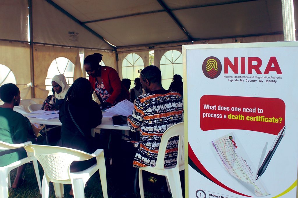 NIRA_Ug's tweet photo. We are at Railway Grounds in Kampala, to extend all our services to members of the public at the Annual Pro Bono Day. Come register for a NIN/ID (both child and adults), replace a lost #NationalIDUg, register for birth and death certificates, check ID application status, etc. https://t.co/XJeWx3vfEj