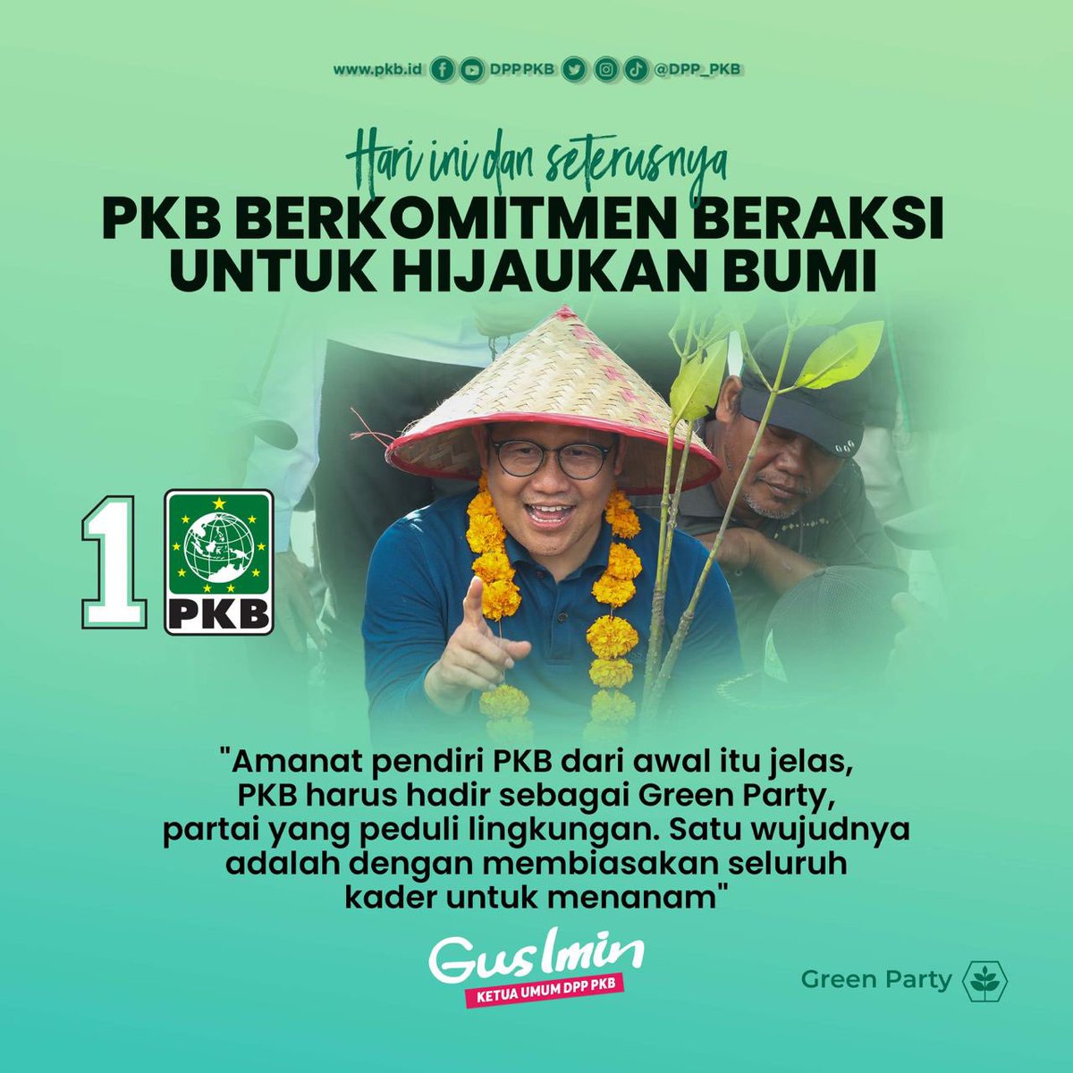 kc_denise's tweet photo. Gus Imin memang benar benar sosok pemimpin yang peduli terhadap lingkungan hidup, PKB terdepan untuk bumi yang lebih baik

#PKBPeduliBumi #GusIminPKBSatu https://t.co/vcPiWoerYe