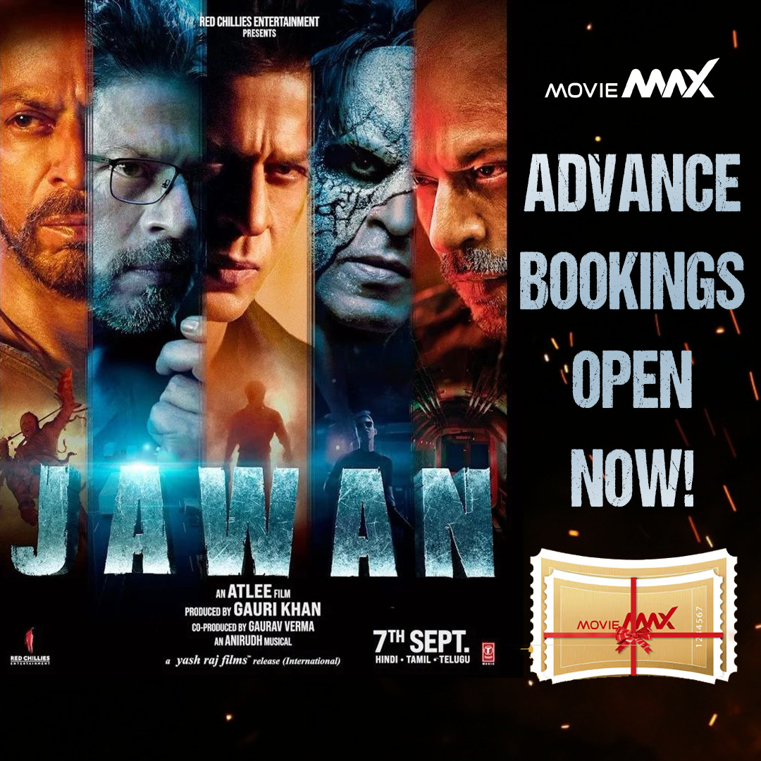 moviemaxoffl's tweet photo. Jawan is coming to you, ready ah?๐ช
Book your tickets in advance for Jawan and secure your spot for the most awaited film of the season!๐ฅ๐คฉ Link in bio!๐
.
.
#Jawan #AdvanceBookingOpen #LinkInBio #ComingSoon #ExcitementOverloaded #BookYourSeats #MovieMax #MoviemaxOfficial @iamsrk @gaurikhan @anirudhofficial @deepikapadukone @RedChilliesEnt #Nayanthara