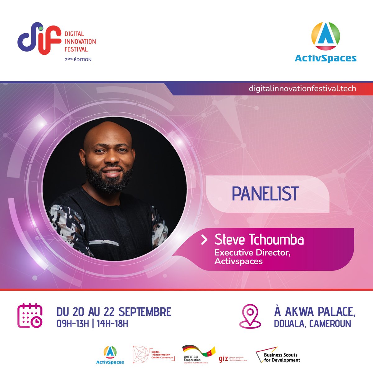 <a href="/freethinkingST/">Steve Tchoumba</a>  is a panellist for the second edition of #dif! 

Don't miss the precious advice and expertise he will share

👉 Register now to reserve your place by clicking on the link: app.digitalinnovationfestival.tech/user/register

#dif2023 #Panelist #Innovation #Digital  #technology #networking