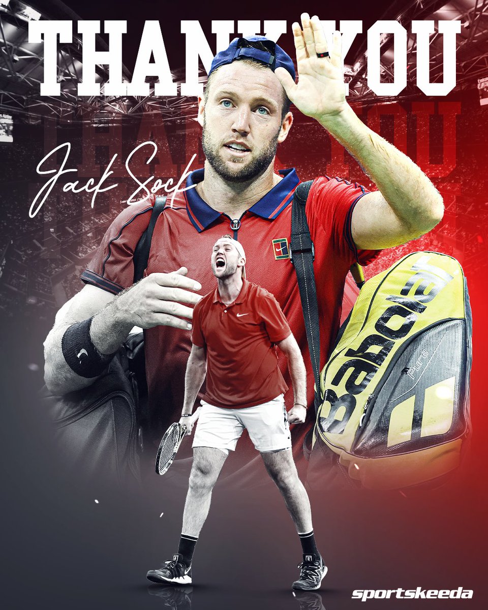 SK__Tennis's tweet photo. Four-time Grand Slam winner in Men's Doubles and Mixed Doubles 🏆🏆🏆🏆
Olympic Gold Medallist in Men's Doubles 🥇
Happy Retirement @JackSock92 👏
#JackSock #Retirement #Tennis https://t.co/2z9WXtrO2p