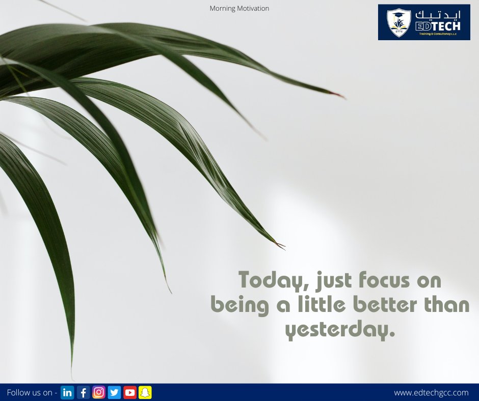 edtech_training's tweet photo. #morningmotivation #edtechquotes #focus #bebetter https://t.co/wTzf9BeTek