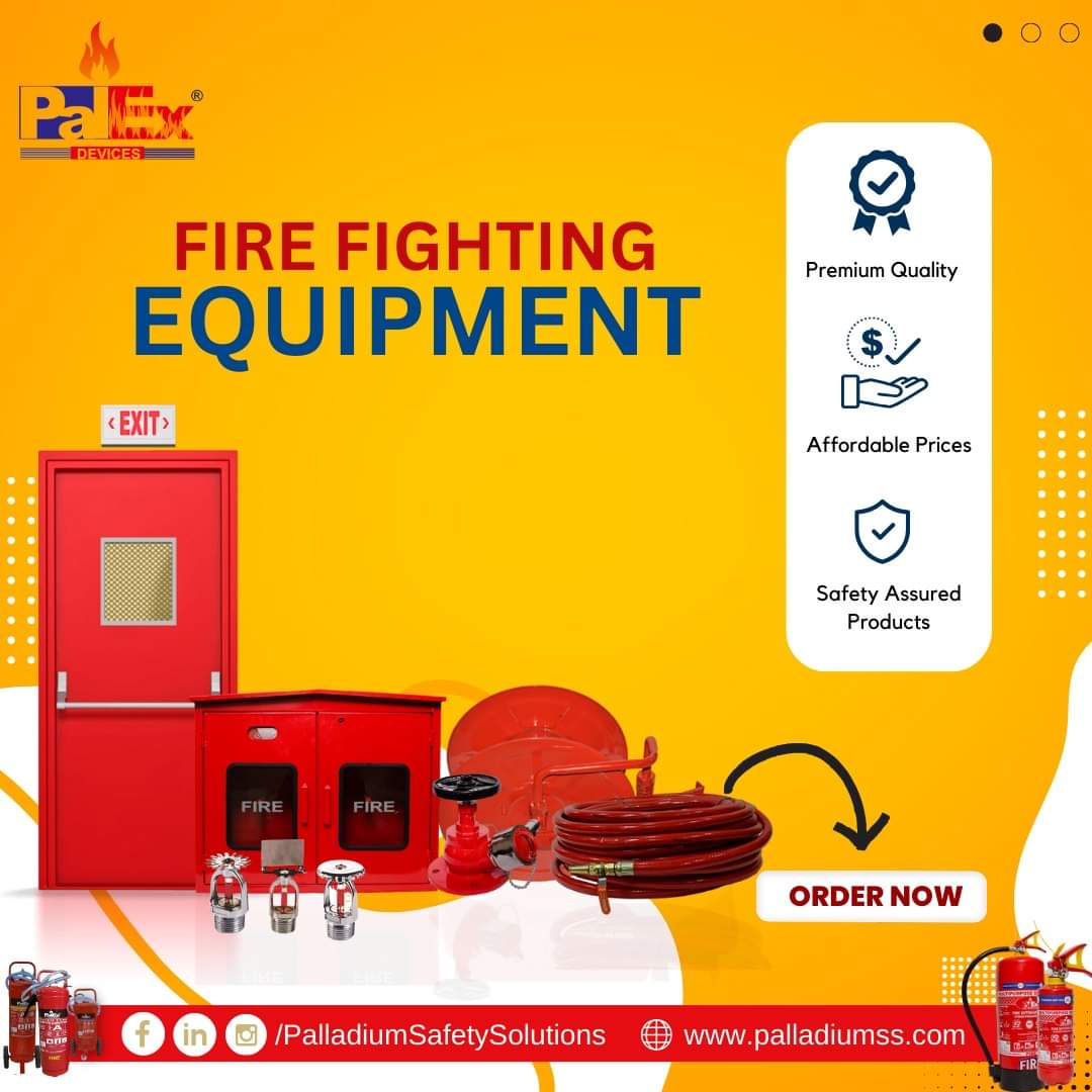 Fire Fighting Equipment

1. Safety Assured Products
2. Premium Quality
3. Affordable Prices

#Palex #PalladiumSafetySolutions #FireSafetySolutions #FireSafetyEquipments #FireFightingEquipments