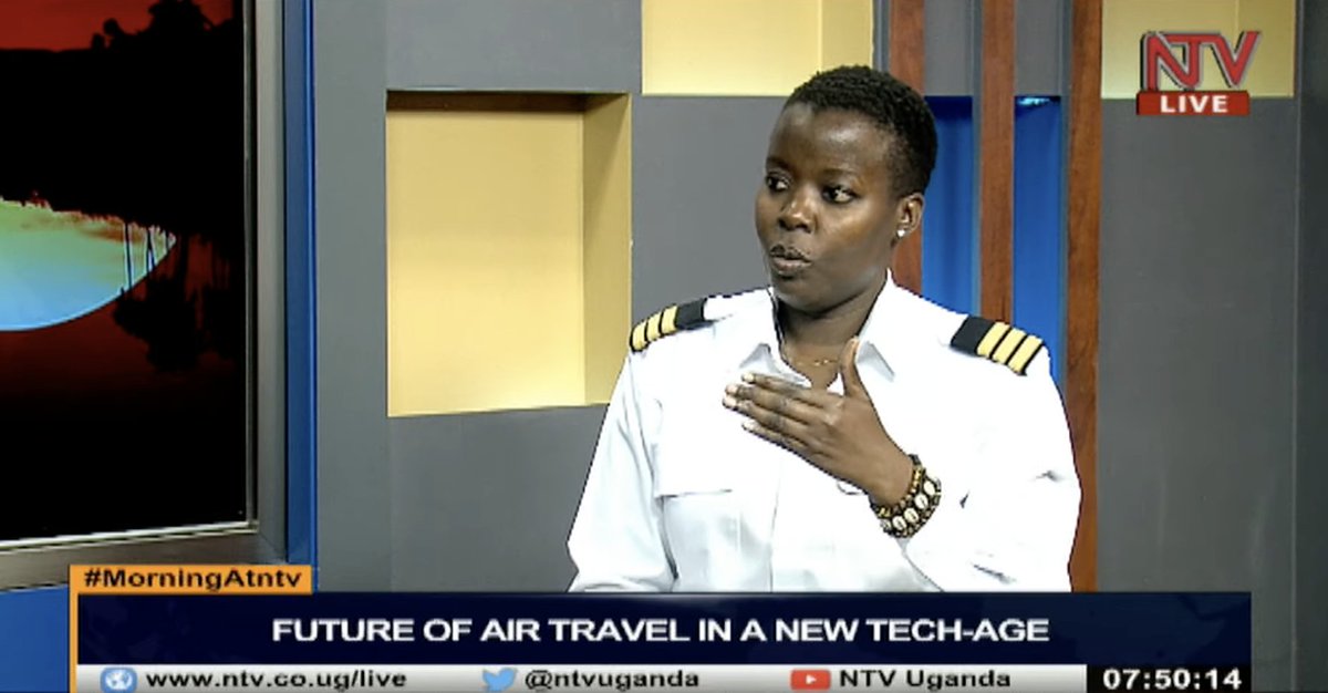 ntvuganda's tweet photo. Our domestic travel is lacking. Aviation can help improve this and that would also aid tourism. And that is what is amazing with smaller planes. One is able to fly low. With Uganda's geographical features, this is a bonus - Faridah Ashaba, Pilot

#MorningAtNTV #NTVNews https://t.co/ZO9oq2tUCC