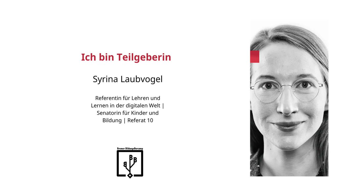 Wir stellen uns vor!

Syrien  Raubvogel  ist seit 2020 im Orga Team des Bremer BildungsBarcamps.

Am 22.8.2023 findet das nächste Bildungsbarcamp statt!
Kommst du auch?

Anmeldung unter:
barcamp.schule.bremen.de