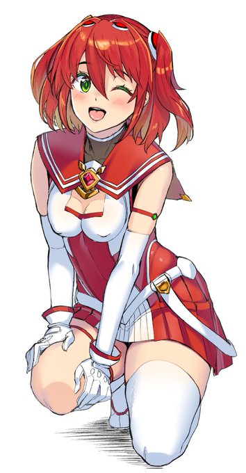 エスカルビー
衣服のシワ上達ガイドで模写してたら
全く衣服のシワ関係ない絵になった 