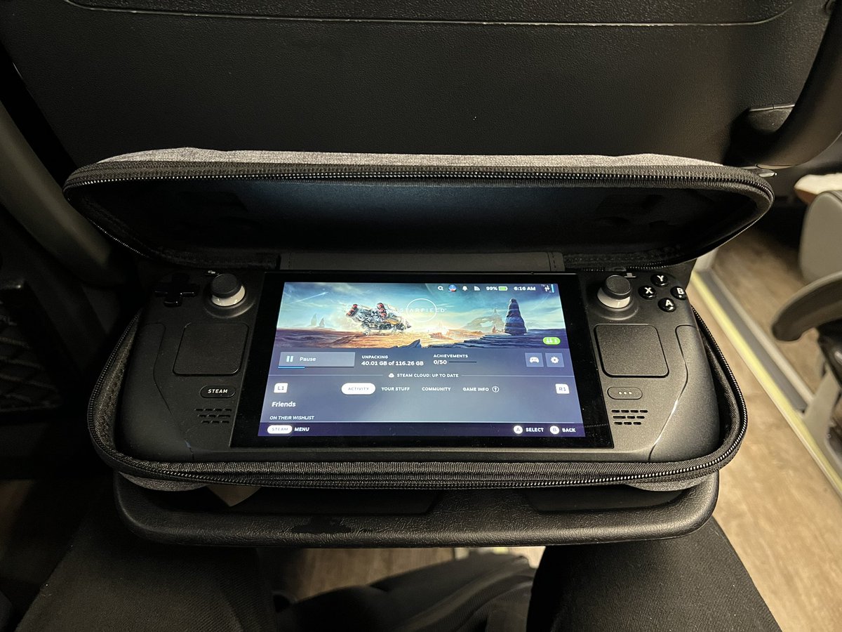 Thinking I was all prepared with having preloaded #Starfield but apparently ‘unpacking’ is the first boss. Can’t wait to jump in! Welcome any tips for running it optimally on #steamdeck