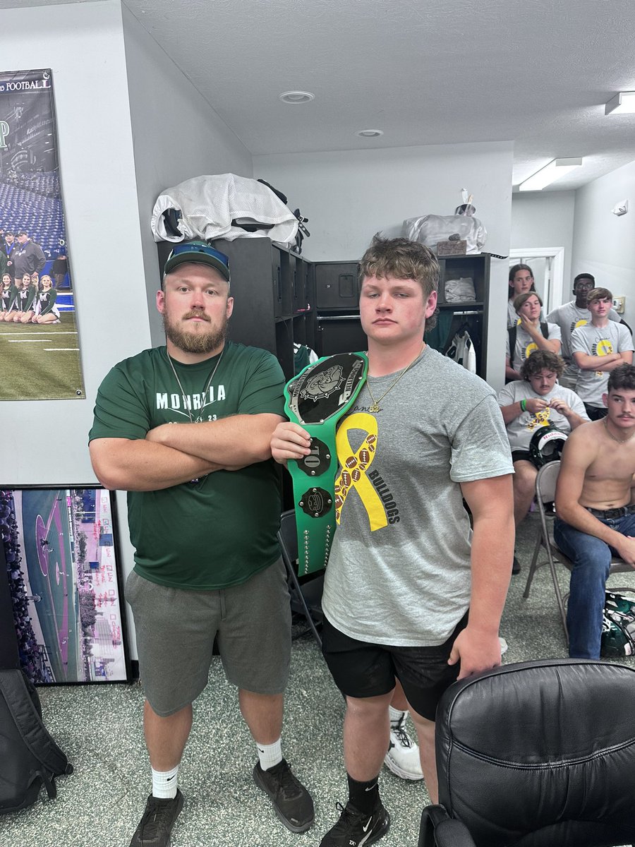 Monrovia Football (@mhsbulldogfb) on Twitter photo Week 2 Award Winners!
Sub of the Day: Luke Neal
Big Stick: <a href="/Ethen8followell/">Ethen followell</a>
Angry Run: <a href="/BelcherBrayton/">brayton belcher</a>
Heavyweight Champ: <a href="/ClampittBrody/">Brody Clampitt</a> Week 2 Award Winners!
Sub of the Day: Luke Neal
Big Stick: <a href="/Ethen8followell/">Ethen followell</a>
Angry Run: <a href="/BelcherBrayton/">brayton belcher</a>
Heavyweight Champ: <a href="/ClampittBrody/">Brody Clampitt</a>