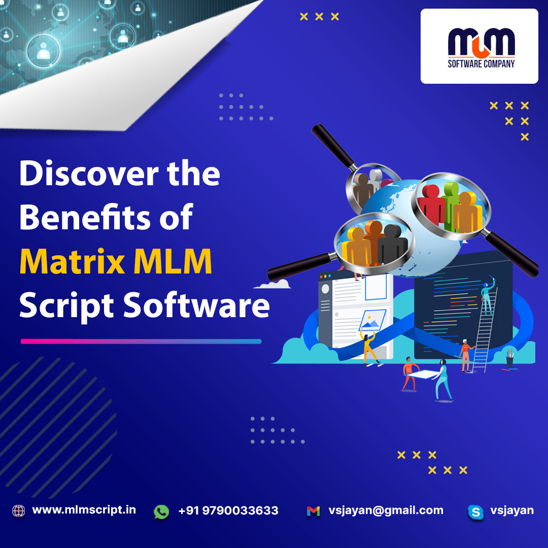vsjinfotech's tweet image. Discover the Benefits of Matrix MLM Software! 🌐💼 Streamline your network marketing operations, manage matrix structures effortlessly, and boost growth.
phpmlmsoftware.com/entrepreneur-m…
#matrixmlmsoftware #mlmbusiness #mlm #mlmsoftware #matrix