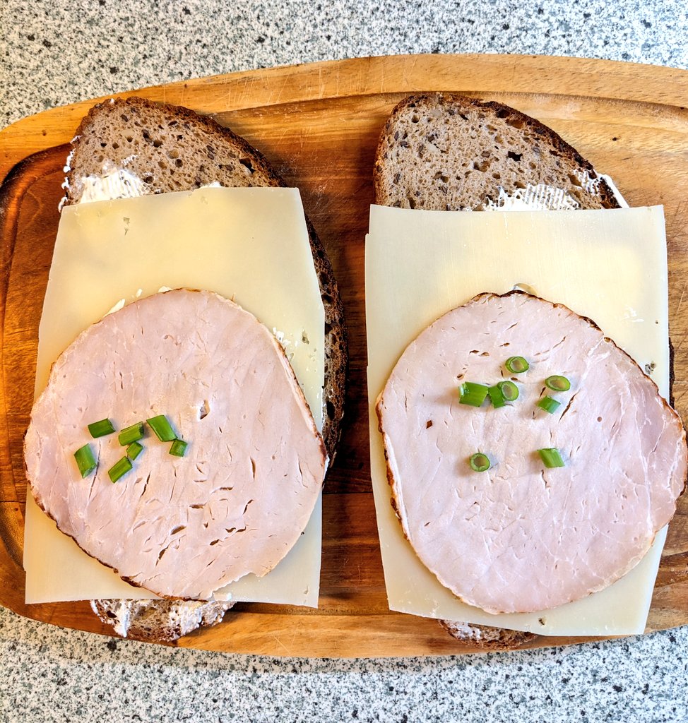 SlapTheTBuds's tweet image. How do you like you bread in the morning?  Farmer's bread with smoked pork slices.Cheese cream with Emmental Swiss cheese #Breakfast #Bread #Rusticbread #Foodies #Foodlovers #baking