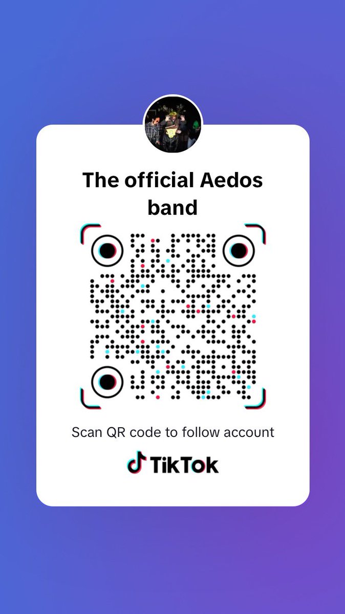 Aedos on TIKTOK! Please follow us and share this amazing and stylish QR code 🤟😎🪐#tiktok #aedos #musiconsocials #aedosclusterofthewaterfall #follow #newbandalert