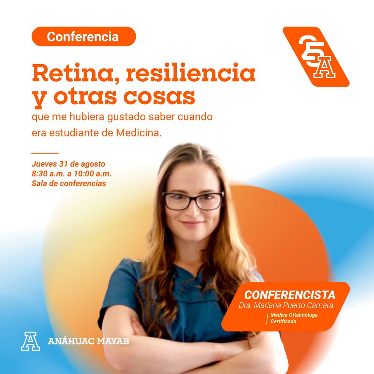 EcheveJm's tweet photo. Cómo parte de la celebración de los 25 años de la Escuela de Medicina Anáhuac Merida una egresada impartió una conferencia muy inspiradora a los alumnos. Muchas gracias https://t.co/BLvh3Our0G