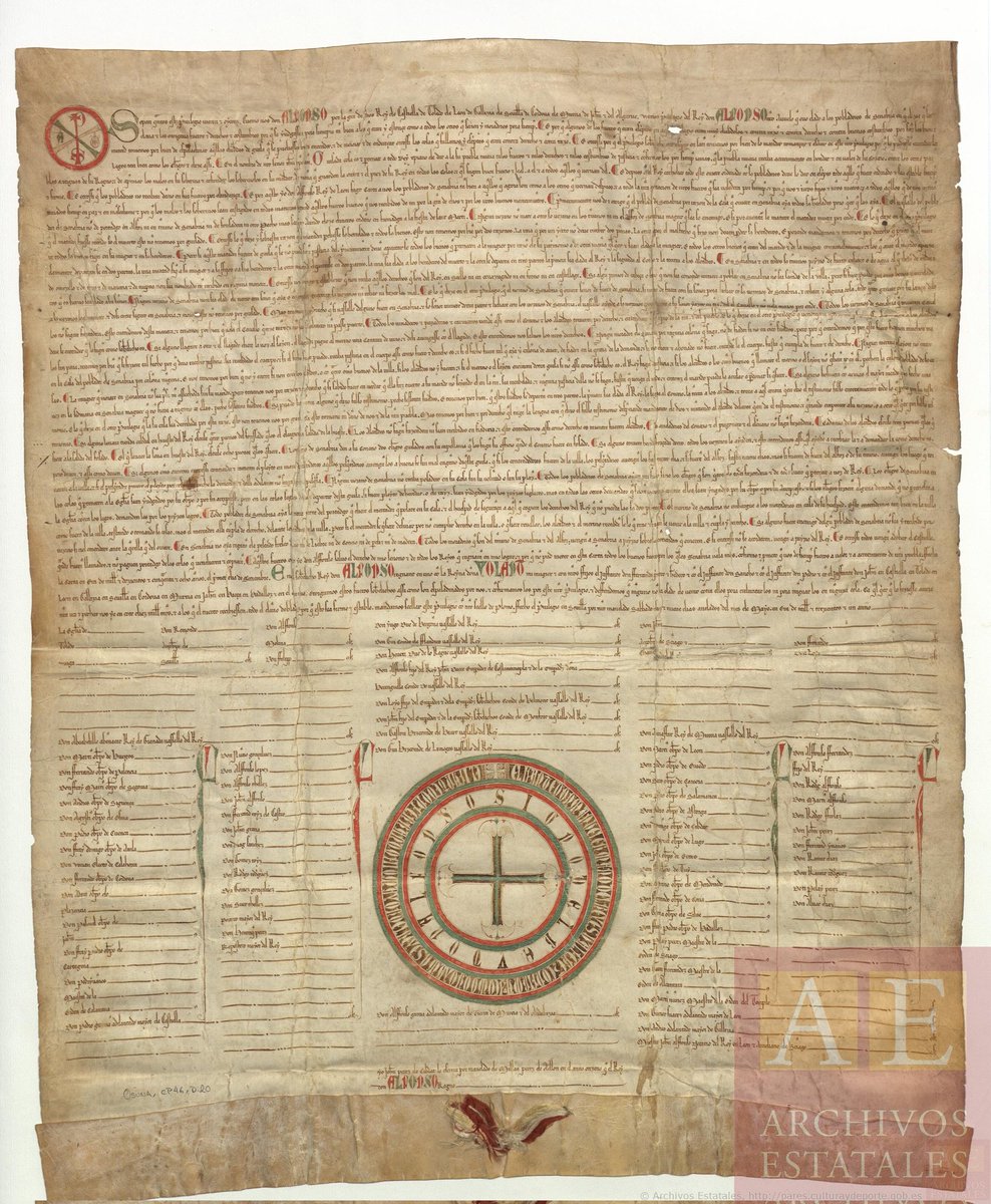 BurriezaMateos's tweet photo. #TalDiaComoHoy de 1120 (1258 de la era hispánica) el rey Alfonso IX concede el fuero a Puebla de Sanabria (Zamora). La confirmación es de Alfonso X en 1263. El documento se conserva en el #ArchivoNobleza de Toledo. #AHNo https://t.co/CU4CuPM9hi