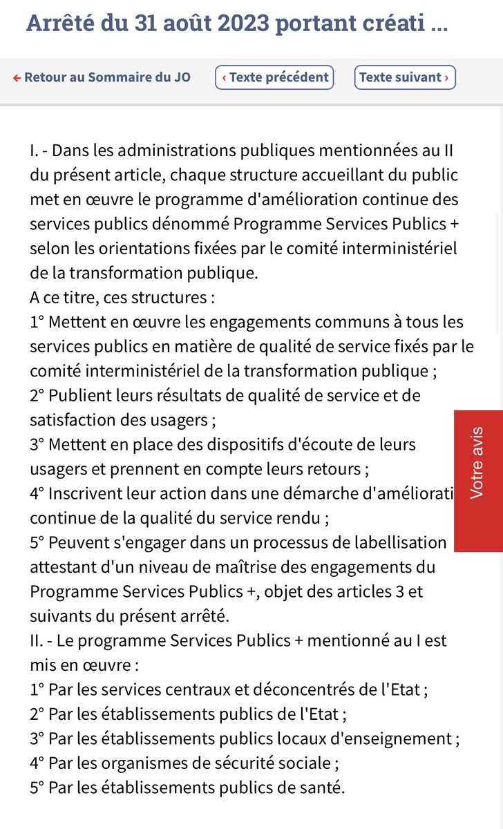 Bas_scordia's tweet image. Un arrêté publié ce matin au #JORG crée un label « Services Publics + », "attestant de la qualité du service rendu et de la mise en application des engagements" de ce programme par les #administrations  legifrance.gouv.fr/jorf/id/JORFTE…