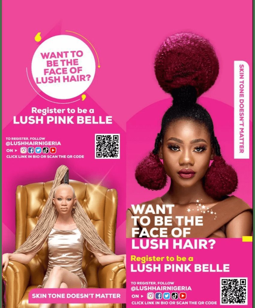 You can also be the face of Lush Hair, Register to be a Lush Hair Pink Belle at lushhairafrica.com/lushpinkbelle/ Open to every lady out there, tell a friend to tell a friend 💃

#LushHair
#LushPinkBelle2