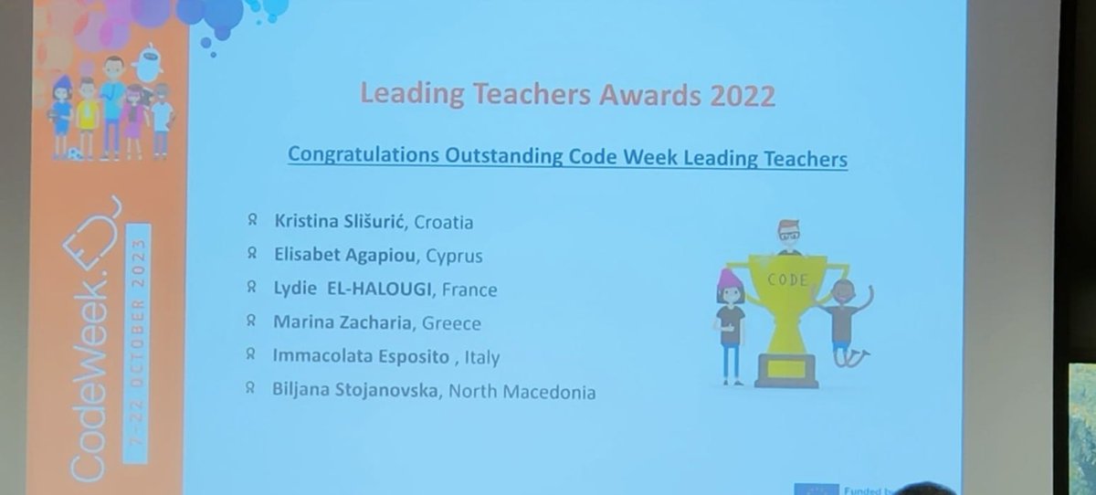 ucitelji_hr's tweet photo. Iznimno smo ponosni što danas možemo podijeliti sjajne vijesti koje nam stižu iz Brisela! Naša suradnica Kristina Slišurić primila je posebno priznanje i nagradu EU Code Week zajednice "Izvrstan EU Code Week vodeći učitelj" (Outstanding EU Code Week Leading Teacher) https://t.co/LpxxsoblII
