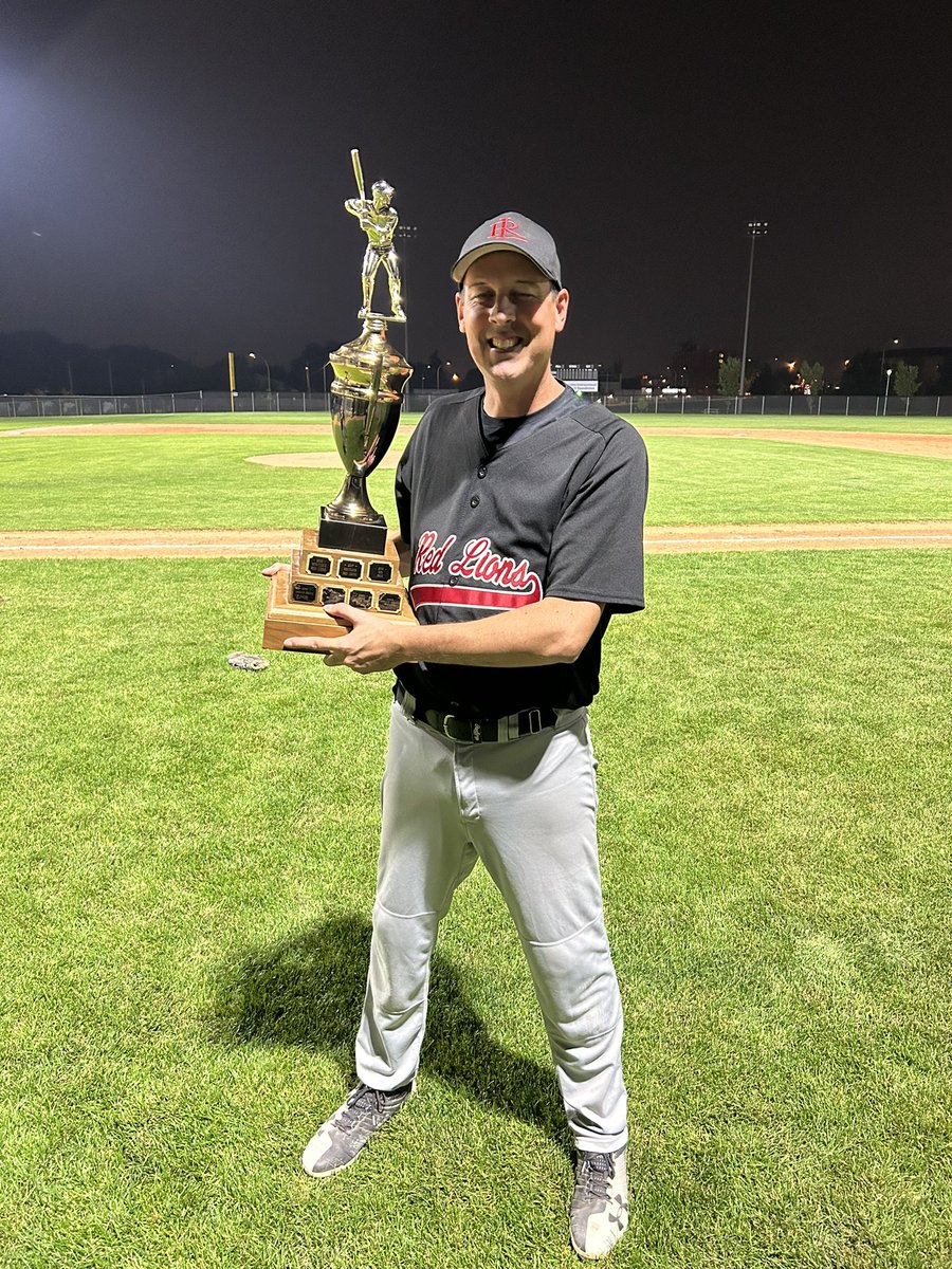 Redlion44's tweet image. We are the Champions!  Great season with my brothers.   So proud of the boys.  Beat the best arm in the league final tonight!!!  #redlions