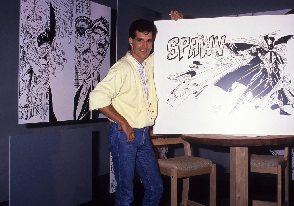 Daily Spawn Archive (@spawnarchive) on Twitter photo Todd McFarlane with Spawn promo art on-set of Stan Lee's The Comic Book Greats (1991). Art by <a href="/Todd_McFarlane/">Todd McFarlane</a>
#Spawn Todd McFarlane with Spawn promo art on-set of Stan Lee's The Comic Book Greats (1991). Art by <a href="/Todd_McFarlane/">Todd McFarlane</a>
#Spawn