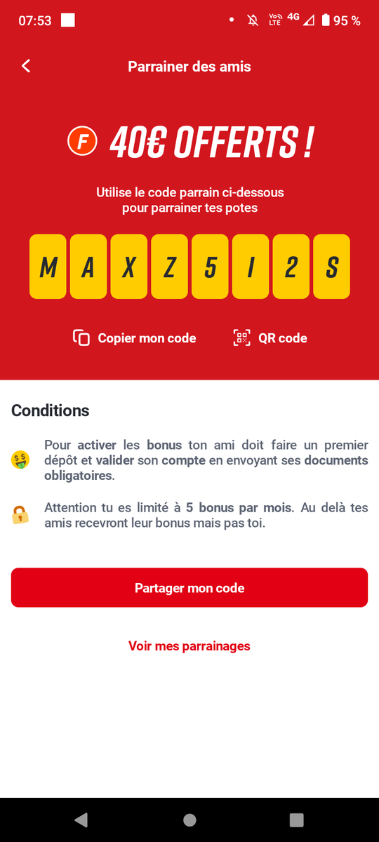 Christellepiqu3's tweet photo. 40 euros offerts en freebets !! Déposez seulement 10e et ouvrerz un compte Betclic avec le code parrain: MAXZ5I2S
Envoyez vos documents validation immédiate et jouez avec 50e en déposant seulement 10e.
#freebetbetclic #freebet #codepromo #betclic #codeparrain #codeparrainage 😜 https://t.co/3ZlAzu3UXJ