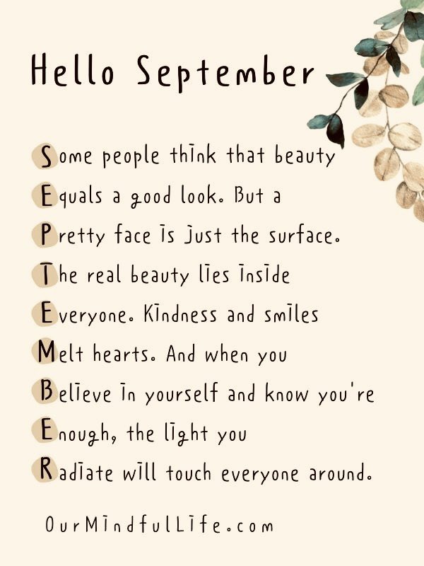 Happy September everyone! 😎