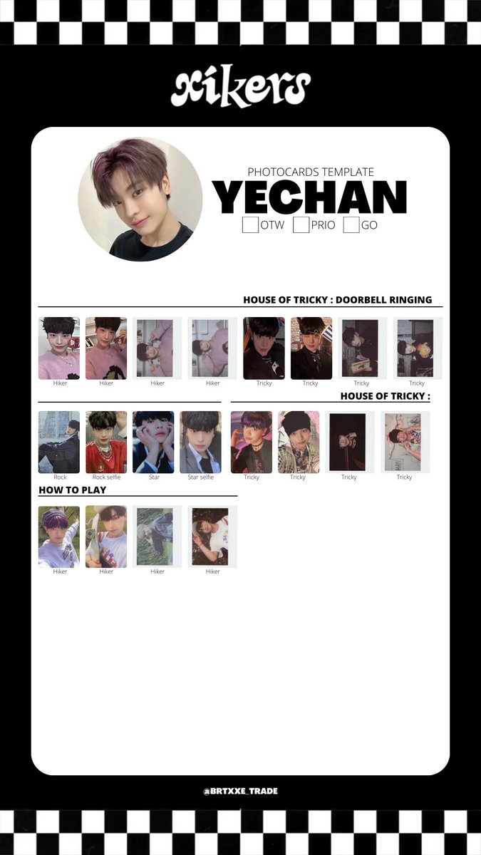 XIKERS - Korean album photocards template Part 3/3 Yujun, Hunter