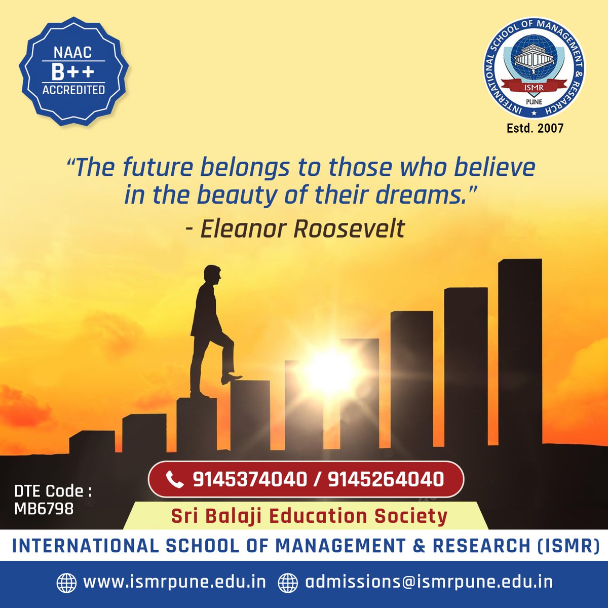 ISMRCOLLEGE's tweet photo. At ISMR College, we recognize that each stride up those stairs signifies a unique voyage toward achieving your aspirations. https://t.co/YGvt2sNT9t
#ISMR #PuneManagementColleges #PuneMBAColleges #MBAInstitutesPune #ismrpune #MBApune #PGDMpune #managementcolleges https://t.co/RR5ygS7CEx
