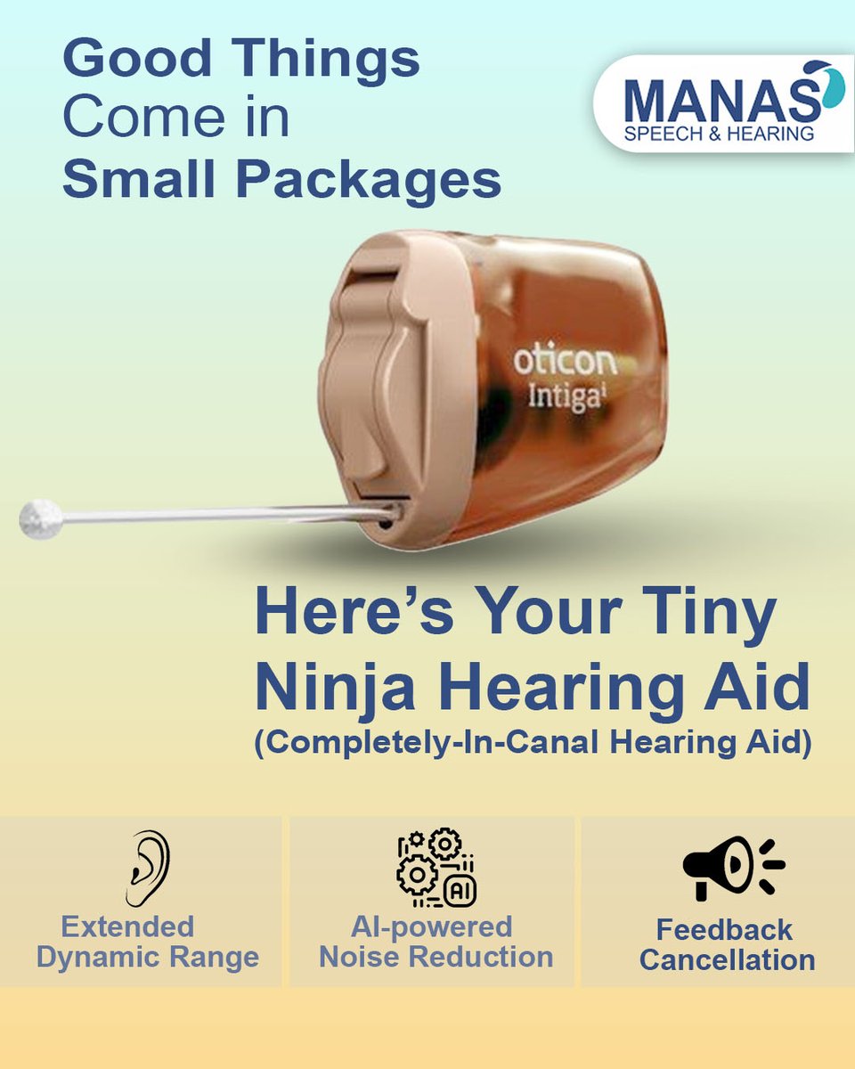 Welcome home your Tiny Ninja hearing aid. Enjoy the best features and have the best hearing experience with your CIC hearing aid.

Book a free hearing aid trial today. Call us at 9888702265.

#goodhearing #bestfeature #cichearingaid #hearingaid #ninja #goodthings #smallpackage