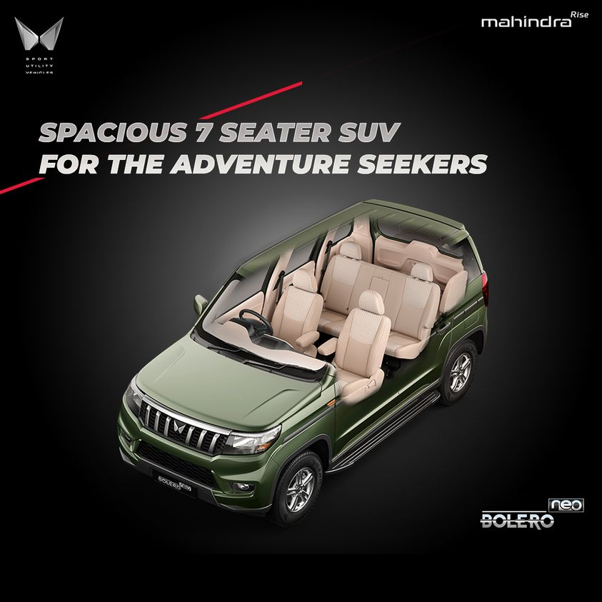 CiMahindra's tweet photo. Get all the room to accommodate every expedition with 7 spacious seats in your Mahindra Bolero Neo.
Test drive today!
📲 8448005439
https://t.co/cQK39MVoQc | @cimahindra Facebook, Instagram, Google &amp; Twitter
#boleroneo #LimitedEdition #bhopal #drivewithci #cimahindra #newscorpio https://t.co/CDsnMAvDmj